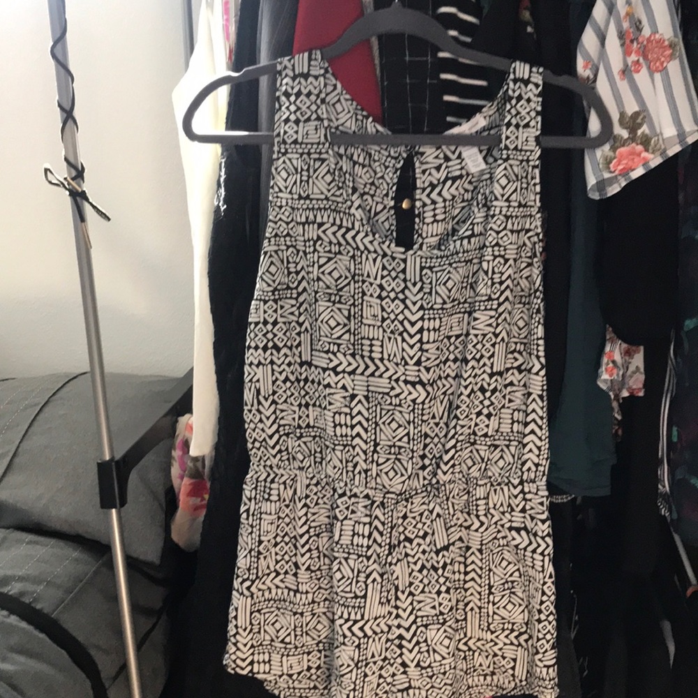 Black and white romper